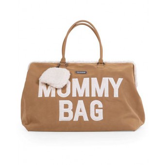 Mommy Bag Borsa Fasciatoio 55 x 30 x 40 cm - Camoscio con Dettagli Teddy